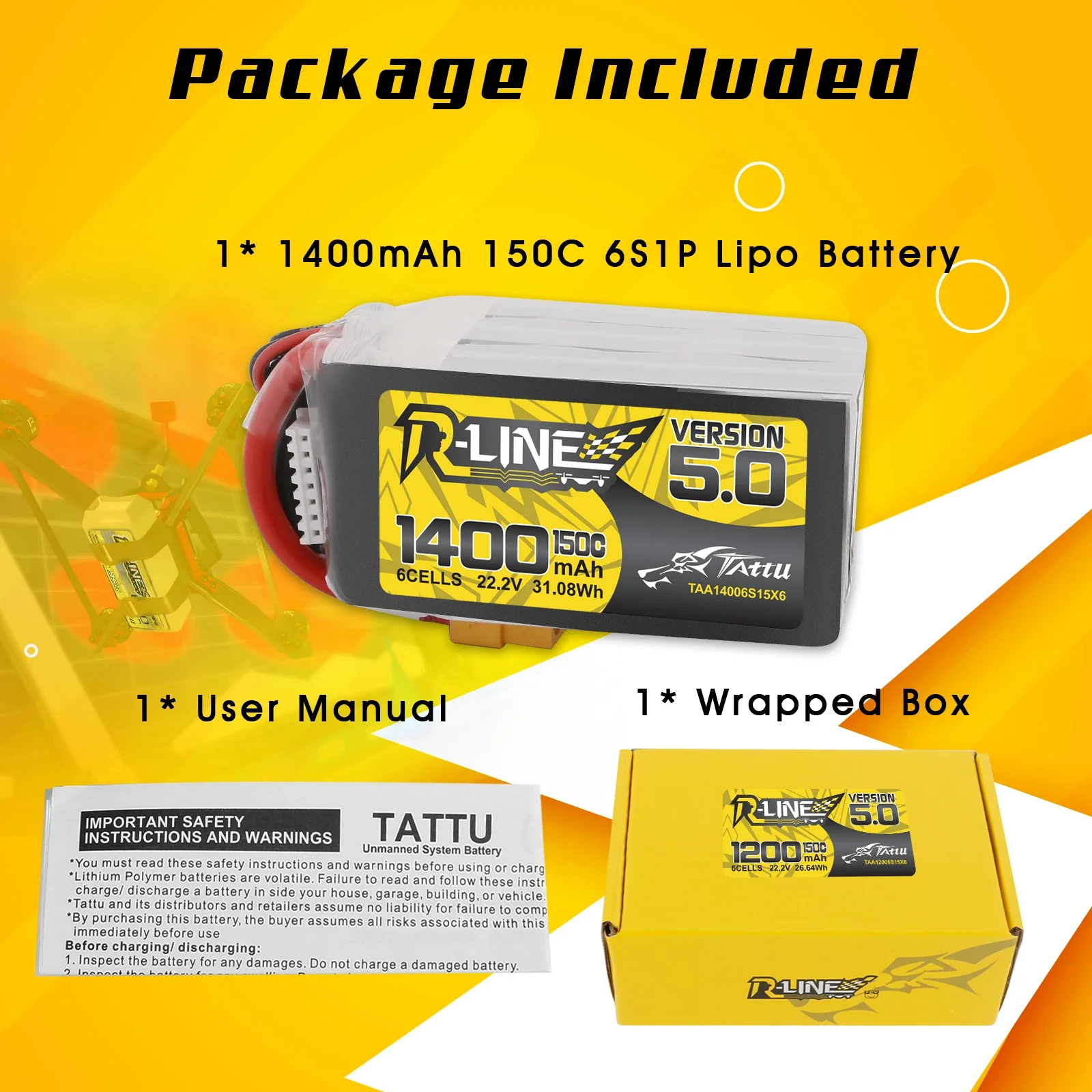 Tattu r-line 1200mah 1400mah 6 - Rc Hobbyking avaliação e preço