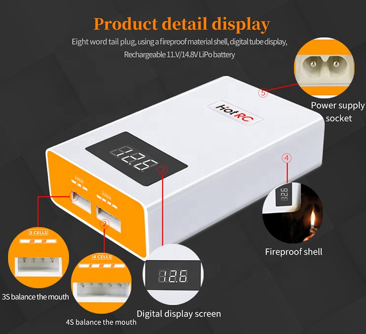 HOTRC A400 Digital 3S 4S 3000m - Lipo Battery 4S avaliação e preço
